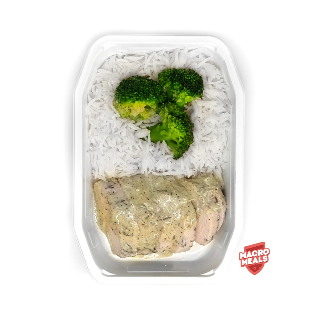 Drizzled chicken rice bowl